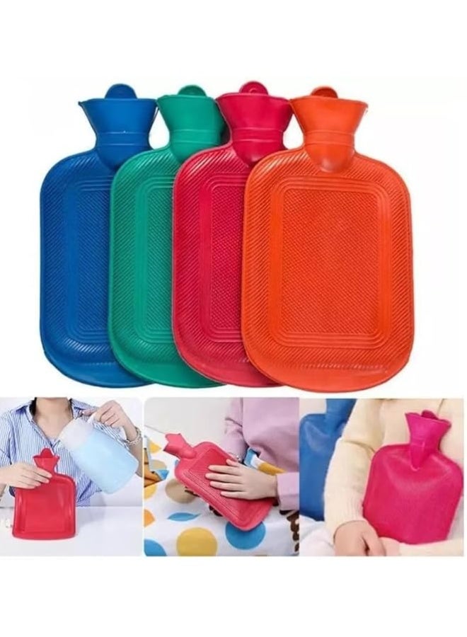 قربة مياه ساخنة طبية سعة 2.5 لتر من المطاط الطبيعي، كمادة حرارية ضخمة فائقة الاحتفاظ بالحرارة لتسكين الآلام العميقة وتدفئة الجسم - Image 4